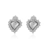 Light Luxury Copper Inlaid Zirconium Heartshaped Jewelry Set For Women With Heart Water Drop Bell Patterns