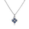 Light Luxury Copper Insert Zirconia Four Leaf Clover Flower Pendant O Chain Women's Necklace