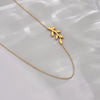 Light Luxury Copper Leaf Necklace For Women With Electroplated Pendant And Regular Chain Simple Versatile Plant Style Jewelry