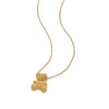 Light Luxury Cute Movable Bear Titanium Steel Necklace For Women With Geometric Design And Electroplating
