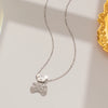 Light Luxury Cute Movable Bear Titanium Steel Necklace For Women With Geometric Design And Electroplating