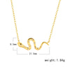 Light Luxury Design Necklace S925 Silver Spirit Snake Zodiac Electroplated For Women