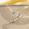 Light Luxury Design Women's Opening Adjustable Copper Ring With Full Diamond Inlaid Zircon Electroplated Heart Shape And Geometric Animal Zodiac Pattern