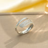 Light Luxury Design Women's Opening Adjustable Copper Ring With Full Diamond Inlaid Zircon Electroplated Heart Shape And Geometric Animal Zodiac Pattern