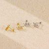 Light Luxury Diamond Earrings S925 Silver Crown Zircon For Women