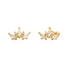 Light Luxury Diamond Earrings S925 Silver Crown Zircon For Women