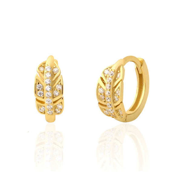 Light Luxury Diamond Earrings S925 Silver Leaves Design For Women