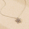 Light Luxury Diamond Necklace S925 Silver Fivepointed Star Oshaped Chain Electroplating Geometric Style For Women