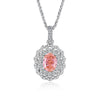 Light Luxury Diamond S925 Silver Necklace With Geometric Pattern And Chopin Chain