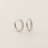 Light Luxury Ear Buckle Earrings S925 Silver Geometric Zircon Electroplated For Women