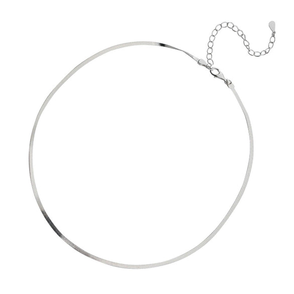Light Luxury Elegant Simple Sterling Silver And Copper Blade Clavicle Chain Necklace With Geometric Design For Women