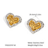 Light Luxury Fashion All Match Earrings In Gold And Silver Color Matching Series Made Of Stainless Steel With Pvd Furnace Vacuum Real Gold Plating For Women