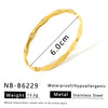 Light Luxury Fashion Bamboo Gestapa Bracelet For Women Stainless Steel With 18K Vacuum Plating In Furnace
