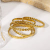 Light Luxury Fashion Bamboo Gestapa Bracelet For Women Stainless Steel With 18K Vacuum Plating In Furnace