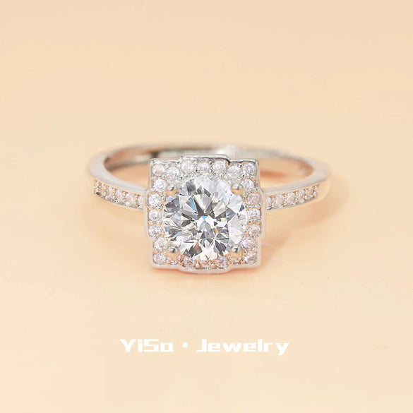 Light Luxury Fashion Design Opening Inlaid Zircon Ring For Women Jewelry With Constellation Pattern Copper Material