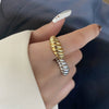 Light Luxury Fashion Girls Cold Style Small Fresh Opening Adjusting Index Finger Ring Silver Plated Geometric Design