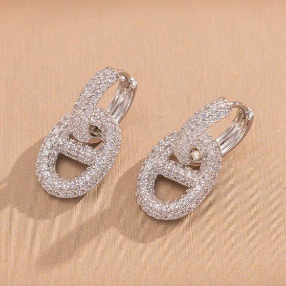 Light Luxury Fashion Pig Nose Earrings Copper Electroplated With 18K Real Gold For Women Animal Zodiac Design