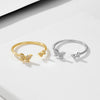Light Luxury Fashion Sterling Silver Diamond Butterfly Open Ring For Women Popular Jewelry