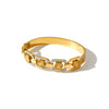 Light Luxury Flower Embellished Stainless Steel Bracelet For Women With 18K Vacuum Plated Finish Simple Versatile Jewelry