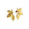 Light Luxury Flower Petal Leaf Stainless Steel Women's Earrings Vacuum Plated 18K Gold