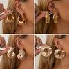 Light Luxury Geometric Alloy Earrings With Electroplating For Women