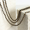 Light Luxury Geometric Black Agate Handmade Titanium Steel Ball Necklace Unisex