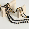 Light Luxury Geometric Black Agate Handmade Titanium Steel Ball Necklace Unisex