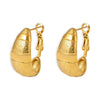 Light Luxury Geometric Crescent Stainless Steel 18K Gold Plated Women's Earrings