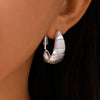 Light Luxury Geometric Crescent Stainless Steel 18K Gold Plated Women's Earrings