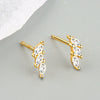 Light Luxury Geometric Horse Eye Zircon Inlay Earrings In S925 Sterling Silver With Electroplated Metal Style