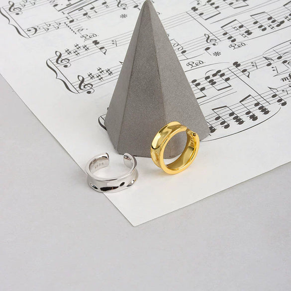Light Luxury Geometric Irregular 925 Sterling Silver Ear Clip Earrings For Women Minimalist All Match Jewelry