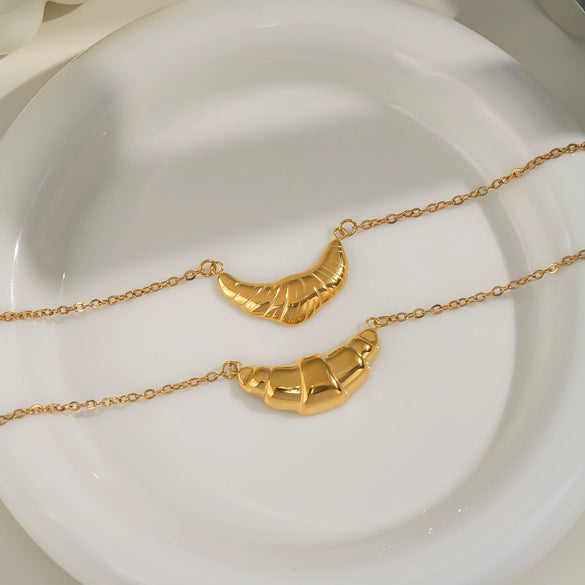 Light Luxury Geometric Pendant Necklace For Girls Stainless Steel And Titanium Steel With Pvd Vacuum Real Gold Electroplating