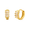 Light Luxury Geometric Rectangular S925 Silver Zircon Earrings For Women With Electroplating