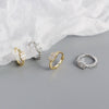 Light Luxury Geometric S925 Silver Diamondembedded Earrings For Women With Electroplating