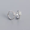 Light Luxury Geometric S925 Silver Diamondembedded Earrings For Women With Electroplating