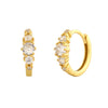 Light Luxury Geometric S925 Silver Electroplated Diamond Zircon Earrings For Women