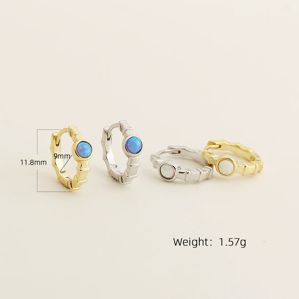 Light Luxury Geometric S925 Silver Electroplated Earrings For Women