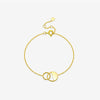 Light Luxury Geometric S925 Sterling Silver Electroplated Ring Link Bracelet For Women