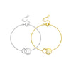 Light Luxury Geometric S925 Sterling Silver Electroplated Ring Link Bracelet For Women