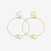 Light Luxury Geometric S925 Sterling Silver Electroplated Ring Link Bracelet For Women
