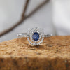Light Luxury Geometric S925 Sterling Silver 18K Gold Plated Natural Color Gem Set Ring For Women Jewelry Accessories