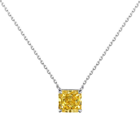 Light Luxury Geometric S925 Sterling Silver Necklace With Ice Flower Cut Zircon Inlaid And Electroplating