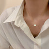 Light Luxury Geometric Shell Necklace Titanium Steel Women's Fashionable Collarbone Chain