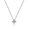Light Luxury Geometric 925 Silver Necklace With Flower Four Leaf Clover Fritillary Agate Zircon For Women