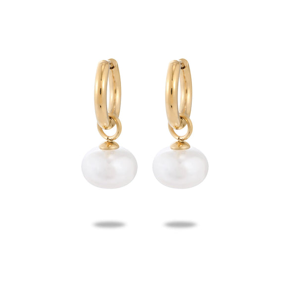 Light Luxury Geometric Stainless Steel Electroplated Earrings For Women