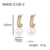 Light Luxury Geometric Stainless Steel Electroplated Earrings For Women