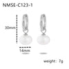 Light Luxury Geometric Stainless Steel Electroplated Earrings For Women