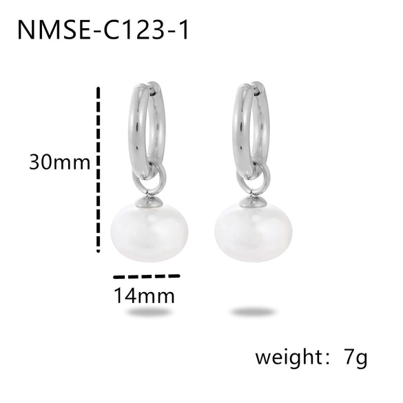 Light Luxury Geometric Stainless Steel Electroplated Earrings For Women