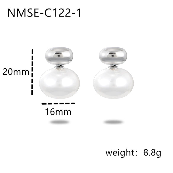 Light Luxury Geometric Stainless Steel Electroplated Earrings For Women