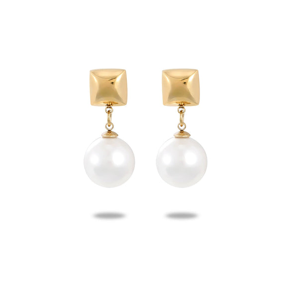 Light Luxury Geometric Stainless Steel Electroplated Earrings For Women